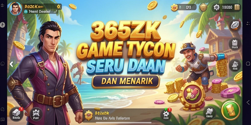 Tampilan menarik dari gameplay 365ZK dengan elemen Tycoon.