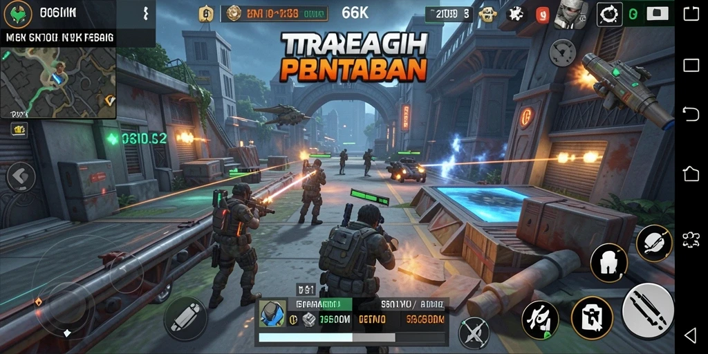 Tampilan gameplay menarik dari 66K yang menunjukkan aksi strategi.