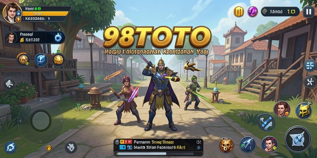 Screenshot 98TOTO menunjukkan momen menegangkan dalam permainan strategi.