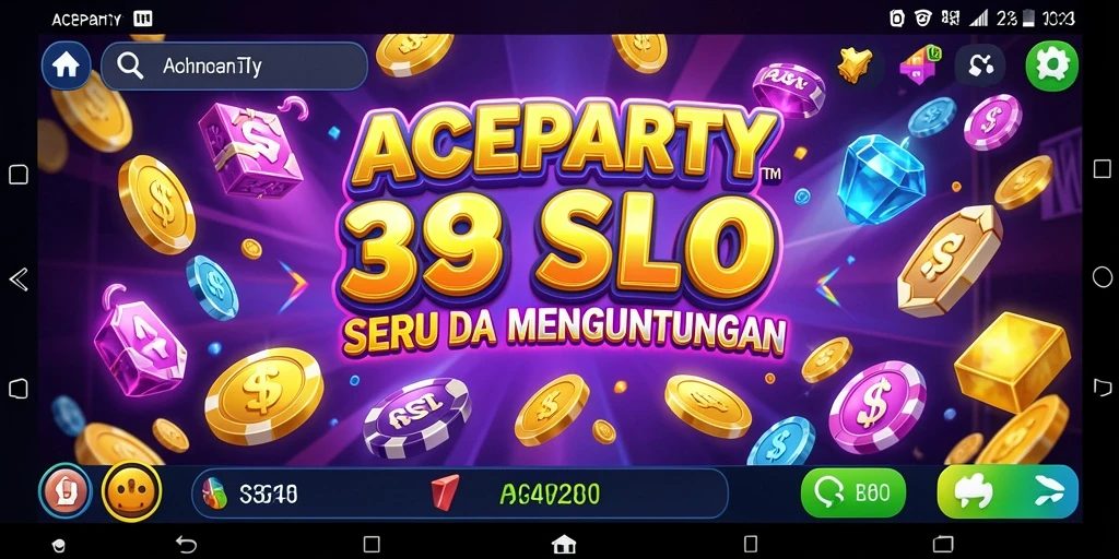 Gambaran gameplay ACEPARTY yang mendebarkan dengan mesin slot beragam.