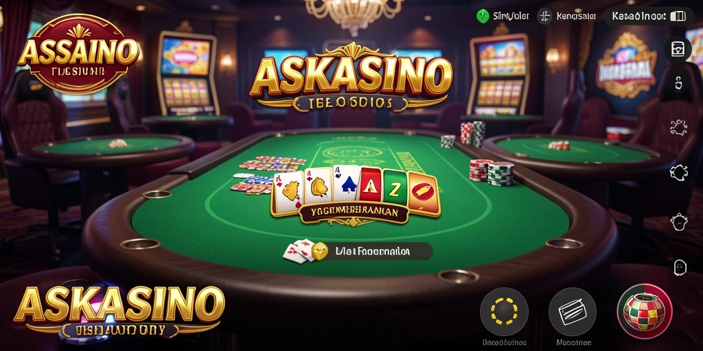 Tampilan gameplay ASKASINO dengan pengalaman kasino yang realistis.