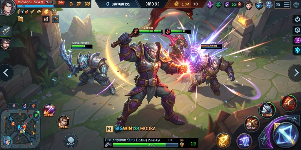 Tampilan menarik dari gameplay MOBA yang seru di BIGWIN189.