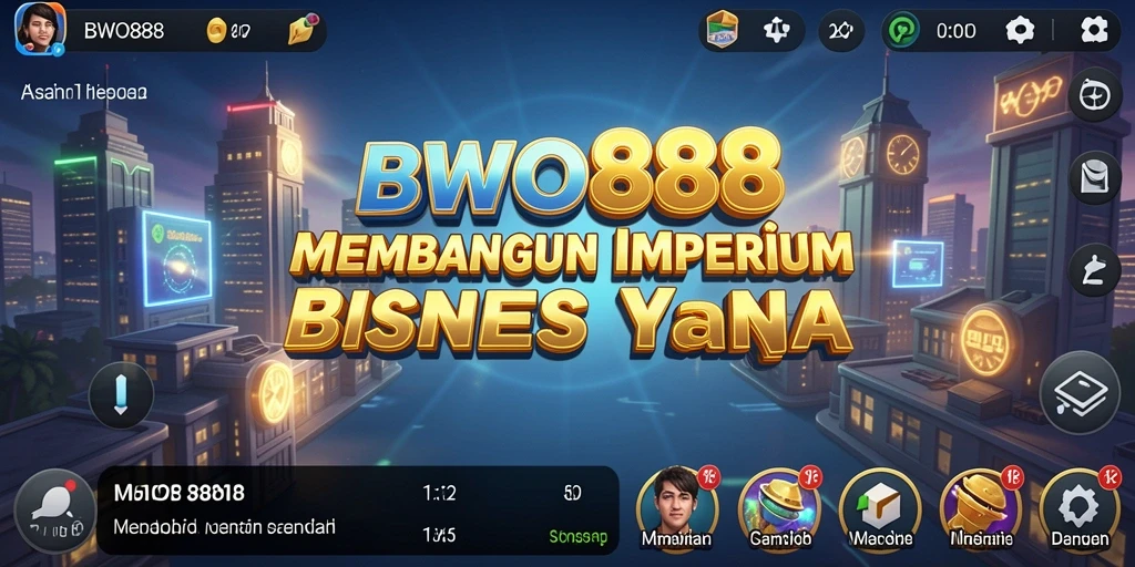 Screenshot utama BWO888 menampilkan gameplay seru dalam membangun bisnis Tycoon.
