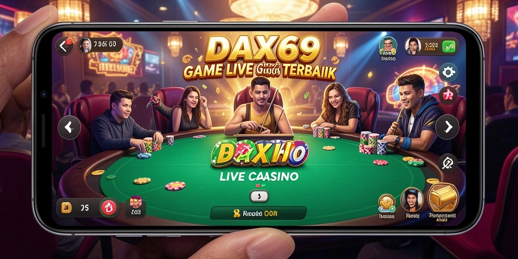 Tampilan gameplay Live Casino yang menarik di DAX69.