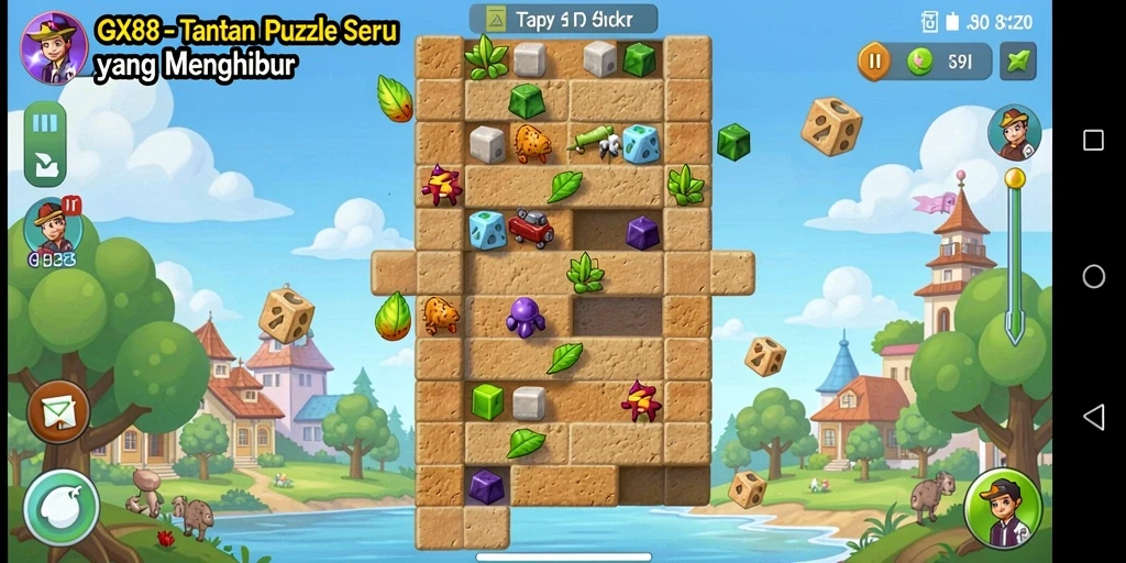 Screenshot menunjukkan gameplay seru dan tantangan dari GX88.