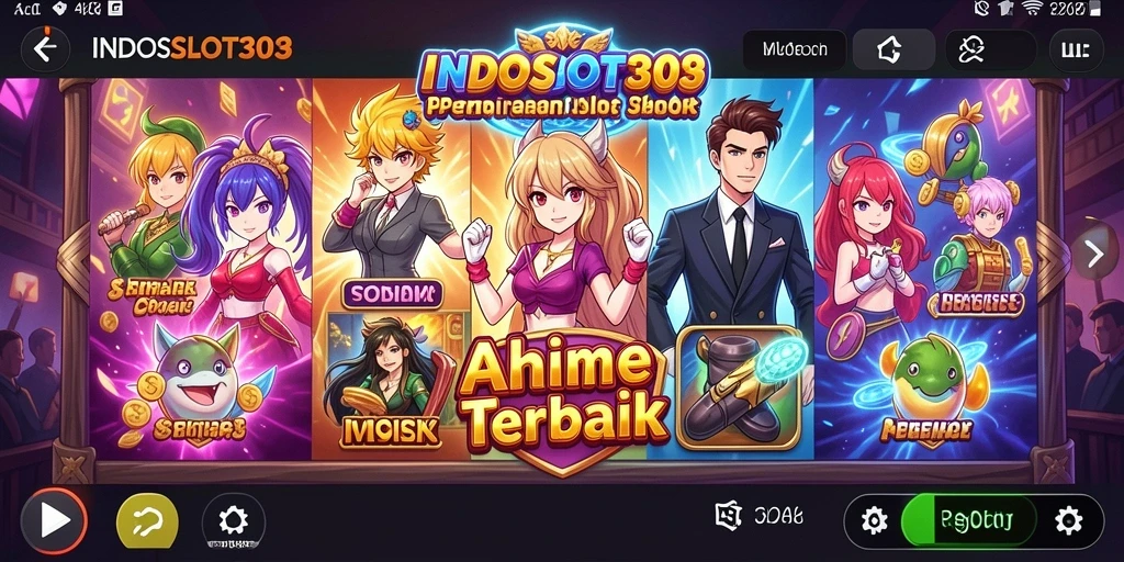 Tampilan gameplay menarik dari permainan slot bertema Anime.