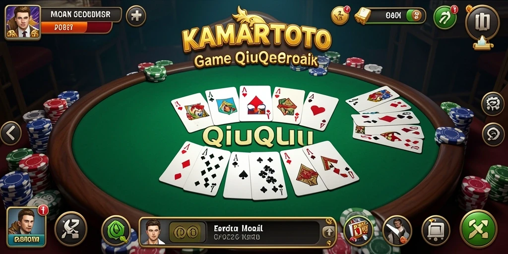 Screenshot gameplay KAMARTOTO yang menunjukkan aksi seru QiuQiu.
