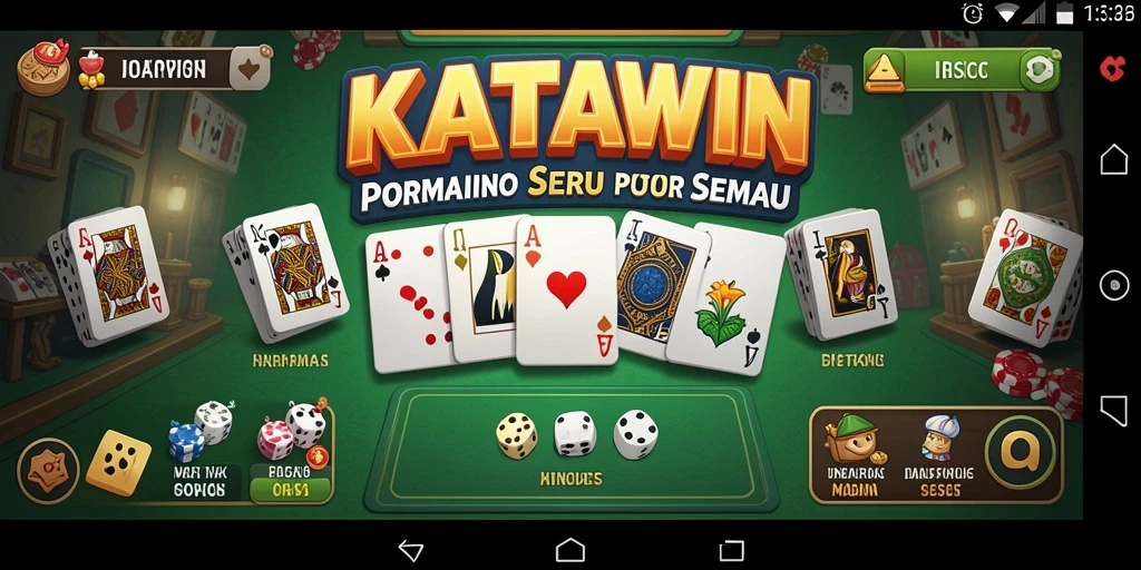 Screenshot gameplay KATAWIN menampilkan aksi domino yang mendebarkan.