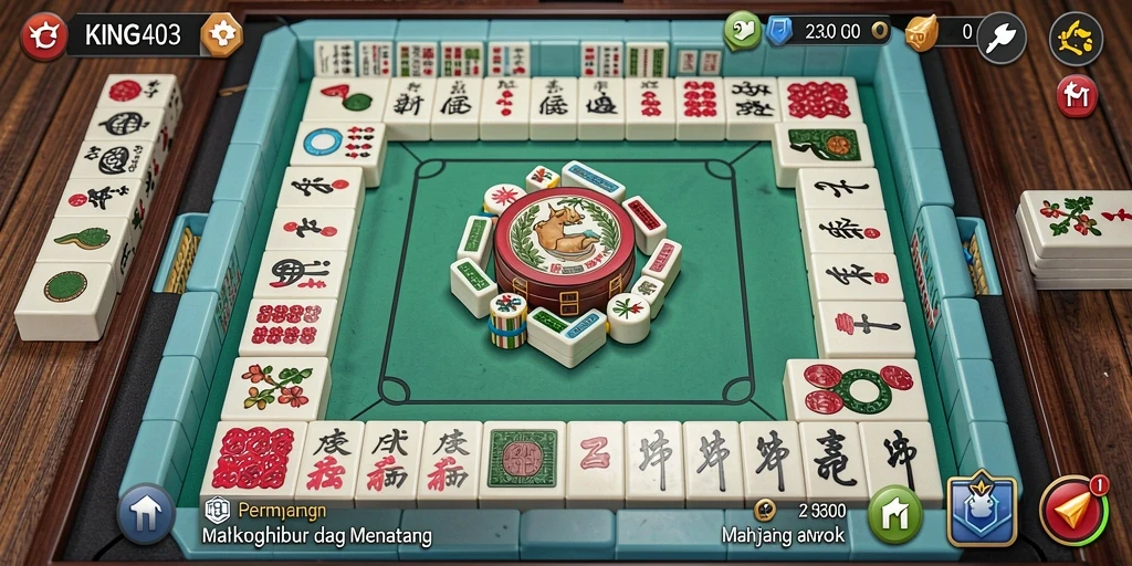 Tampilan gameplay KING403 yang menarik dan penuh tantangan Mahjong.