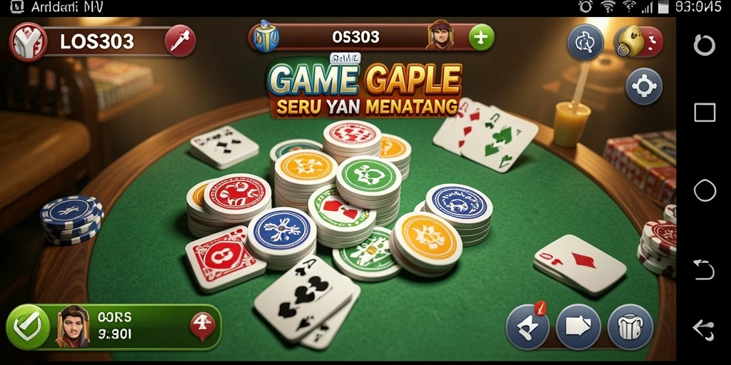 Tampilan gameplay seru dari game Gaple LOS303.
