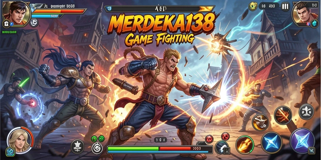 Tampilan gameplay pertarungan seru di MERDEKA138.