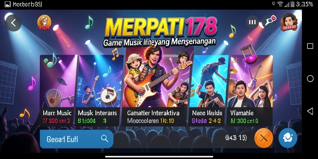 Tampilan gameplay MERPATI178 dengan suasana musik yang menarik.