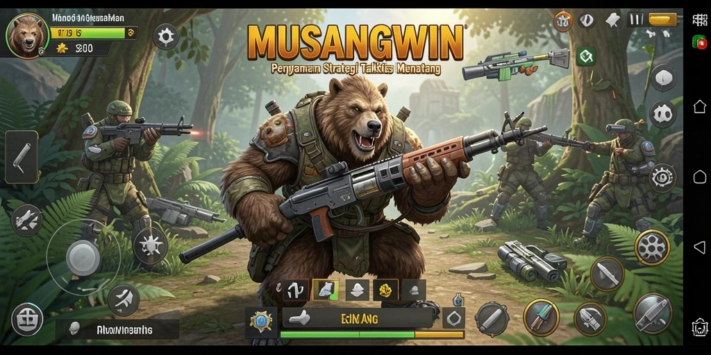 Tampilan menarik dari gameplay MUSANGWIN yang menantang dan seru.