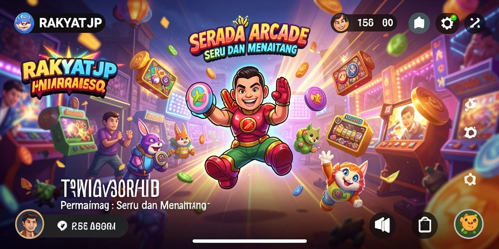 Tampilan gameplay menarik RAKYATJP yang penuh aksi dan warna.