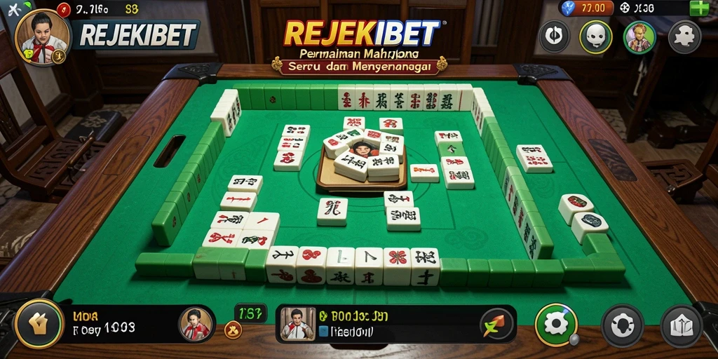 Tampilan gameplay seru di REJEKIBET dengan Mahjong.