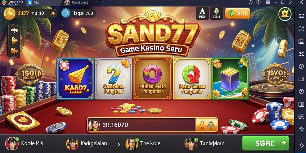 Screenshot gameplay SAND77 yang menampilkan aksi Kasino yang mendebarkan.