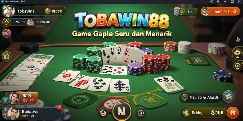 Gameplay seru TOBAWIN88 dalam permainan Gaple.