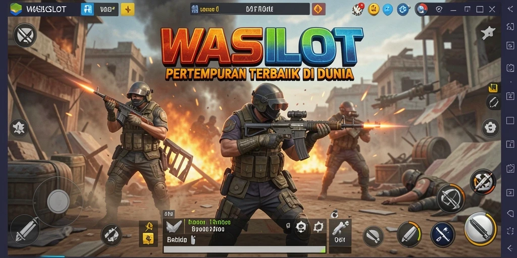 Gameplay seru WASLOT dalam pertempuran Battle Royale.
