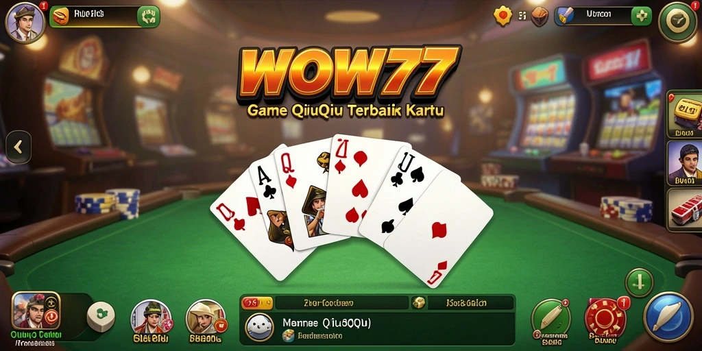 Tampilan gameplay seru dari WOW77 dalam permainan QiuQiu.