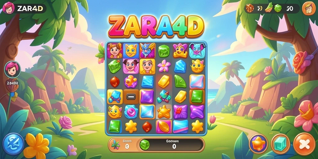 Gameplay ZARA4D yang seru dalam genre Match-3.