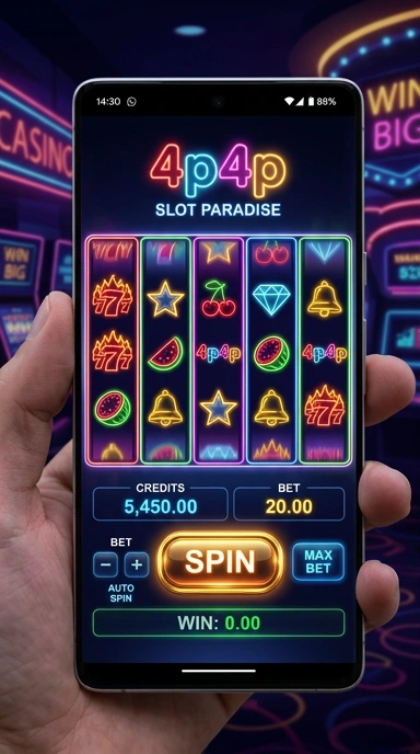 Tampilan beranda aplikasi 4p4p yang menarik dan informatif.